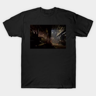 GWR loco shed at night T-Shirt